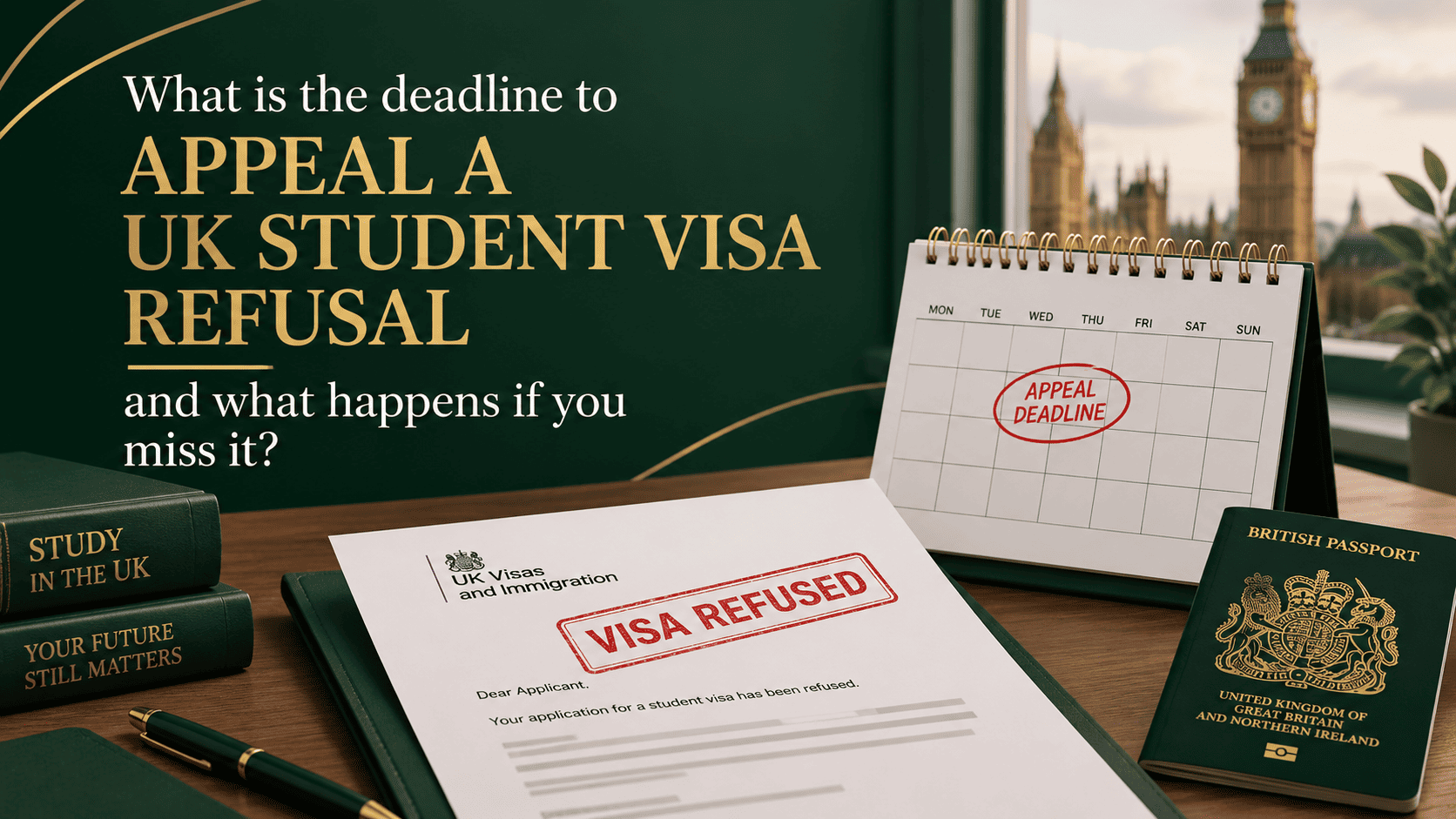 What is the deadline to appeal a UK student visa refusal and what happens if you miss it?